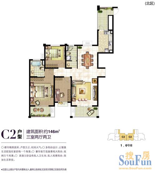 1#、6#户型C2