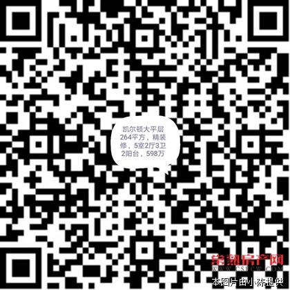 凯尔顿.超级大平层264平米，5房2厅3卫，市中心绝佳地段， 楼层，全天候采光，实验中学 598万