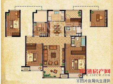 香溢璟庭【花园洋房】119平方、4室2厅2卫、全新白坯、275万