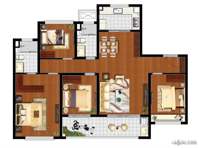 及第阁精装四房两卫南北通透采光好308万降价急售