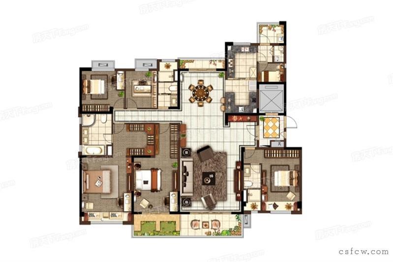 春江名筑毛坯5/2/3朝南好房240万