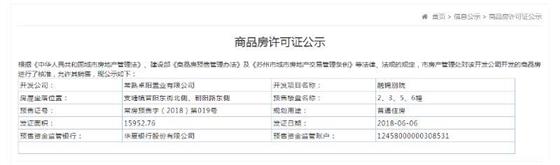 融锦别院1~3 5.6幢2018-06-06通过预售许可