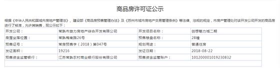 创想魅力城二期1、6、28幢2018-08-22通过预售许可
