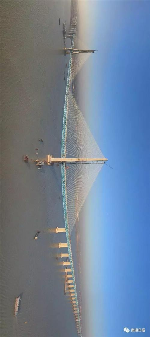 沪通铁路最新消息，大桥完成斜拉索建设