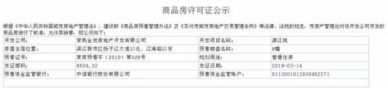 源江筑6、8、9幢2019-03-14通过预售许可