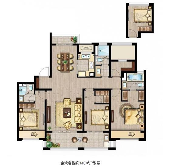 【新房资讯】金湾名悦雅苑约125㎡、140、180㎡部分房源在售