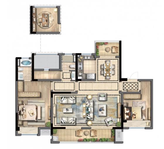 【新房资讯】城北装标最高配—华熙阁约115-140㎡户型在售中