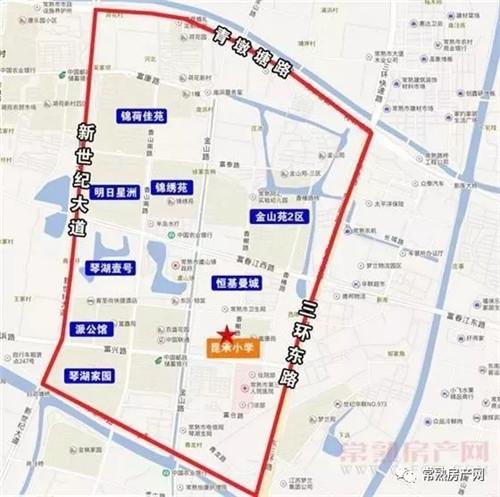 2020年常熟市城区小学服务区公布