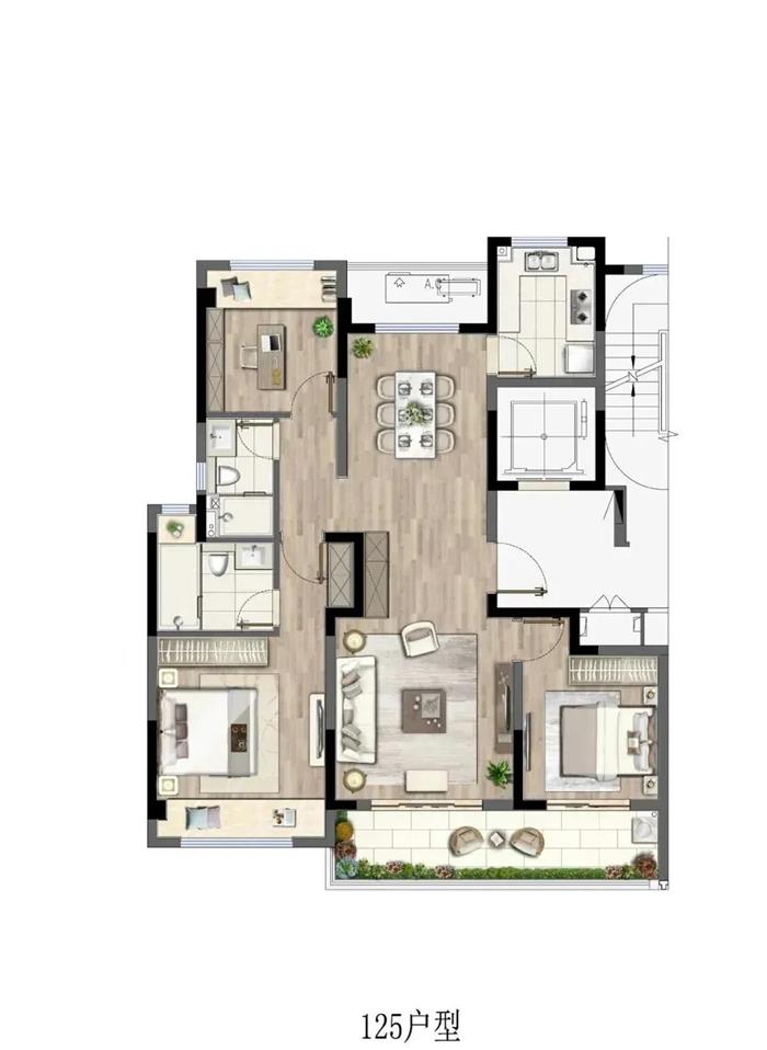 琴上景园125㎡实景样板房鉴赏（附720全景看房）